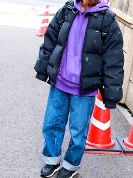 「シュプリーム」｜「アイテム（その他アウター）」を使った、msさん（レディース・153cm）の冬コーディネート