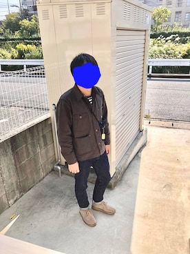 「TCB jeans（ティーシービージーンズ）のアイテム（その他アウター）」を使った、おさかなさんさん（メンズ・167cm）の秋コーディネート