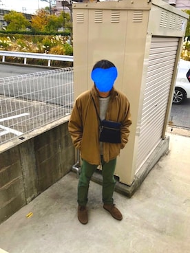 「orslow」｜「アイテム（スウェット）」を使った、おさかなさんさん（メンズ・167cm）の秋コーディネート