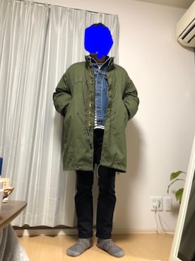 「70505」｜おさかなさんさん（メンズ・167cm）の冬コーディネート