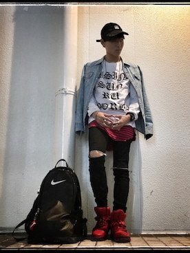 「UNIQLO（ユニクロ）のWOMEN ウルトラストレッチジーンズ（デニムパンツ）」を使った、🇾 🇴 🇸 🇭 🇮 🇰 🇮さん（メンズ・173cm）の冬コーディネート