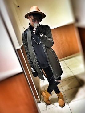 「ブラ袖」｜🇾 🇴 🇸 🇭 🇮 🇰 🇮さん（メンズ・173cm）の冬コーディネート