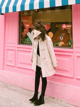 「ras（ラス）のアイテム」を使った、纱さん（レディース・168cm）の冬コーディネート