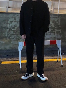「INSILENCE（インサイロンス）のアイテム（ジャケット/アウター）」を使った、moksoomさん（メンズ・172cm）の春コーディネート
