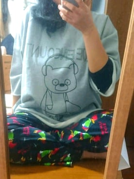 「アイテム（ルームウェア、ブラック系）」を使った、おとぎばなしさん（レディース・156cm）の春コーディネート