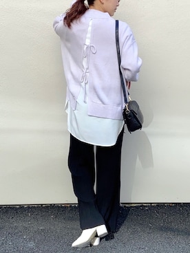 「うしろリボン」｜○Saya○さん（レディース・158cm）の冬コーディネート