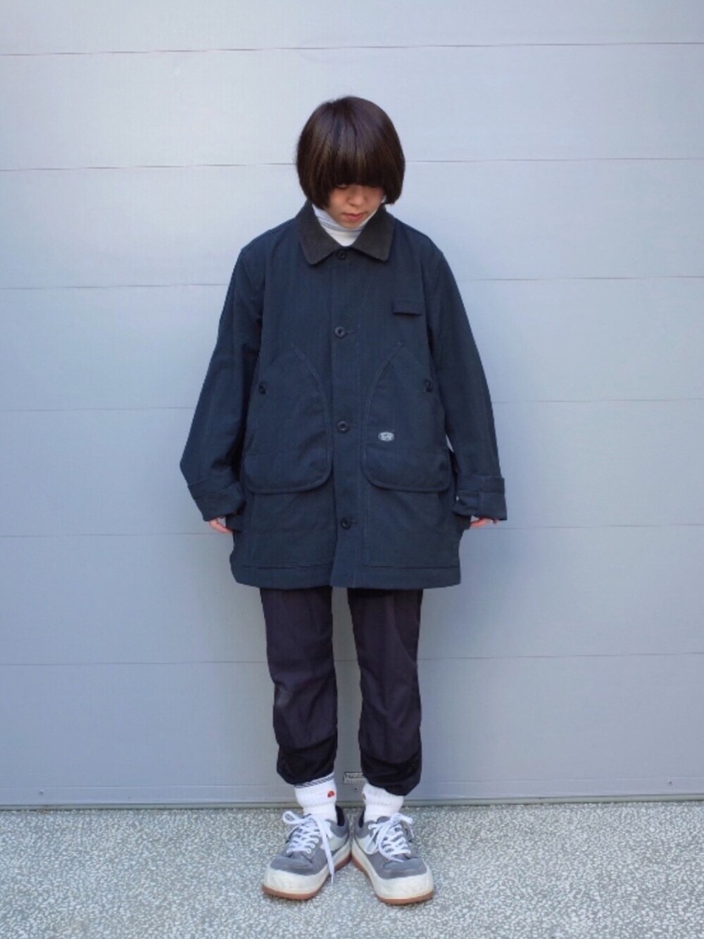「snowpeak、スノーピーク、難燃性、snow peak、カバーオール、キャンプ」｜「Snow Peakのインセクトシールドパンツ♯3（その他パンツ、ブラック系）」を使った、snowpeak_ matsudaさん（レディース・160cm）の冬コーディネートの1枚目の写真