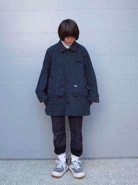 「snowpeak」｜「アイテム（カバーオール）」を使った、snowpeak_ matsudaさん（レディース・160cm）の冬コーディネート