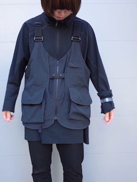 「snowpeak」｜「アイテム（ナイロンジャケット）」を使った、snowpeak_ matsudaさん（レディース・160cm）の冬コーディネート