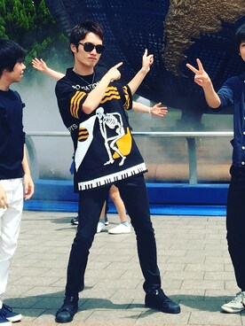 「UNDERCOVER（アンダーカバー）のUCS4802（T Shirts、ブラック系）」を使った、yusukeさん（メンズ・178cm）の春コーディネート