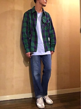 「GOLDSIGN（ゴールドサイン）のアイテム（パンツ）」を使った、yusukeさん（メンズ・178cm）の秋コーディネート