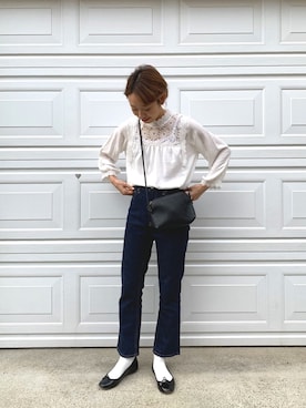 「H&M（エイチ・アンド・エム）のアイテム（ショルダーバッグ）」を使った、りっぴーさん（レディース・154cm）の秋コーディネート