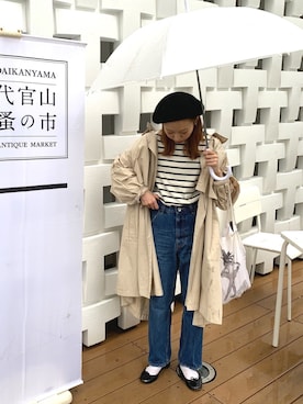 「flower（フラワー）のアイテム（パンツ）」を使った、りっぴーさん（レディース・154cm）の秋コーディネート