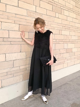 「merlot plus（メルロープリュス）のアイテム」を使った、りっぴーさん（レディース・154cm）の秋コーディネート