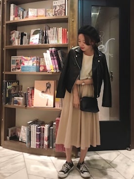 「H&M（エイチ・アンド・エム）のアイテム（バッグ）」を使った、りっぴーさん（レディース・154cm）の秋コーディネート