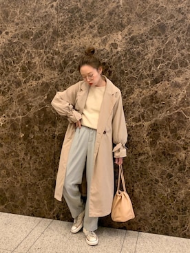 「reca（レカ）のアイテム（ジャケット/アウター）」を使った、りっぴーさん（レディース・154cm）の春コーディネート