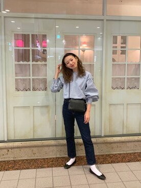 「H&M（エイチ・アンド・エム）のアイテム（バッグ）」を使った、りっぴーさん（レディース・154cm）の春コーディネート