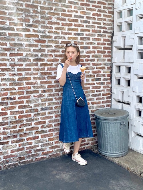 りっぴーさんのTシャツ/カットソー「リブタイトSS 832998(LOWRYS FARM|ローリーズファーム)」を使ったコーディネート