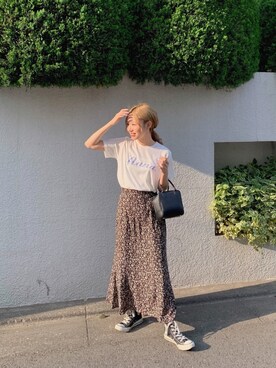 「BEAUTY&YOUTH UNITED ARROWS（ビューティーアンドユースユナイテッドアローズ）のBY フェイクレザースクエアミニボストン -2WAY- ◆（ボストンバッグ）」を使った、りっぴーさん（レディース・154cm）の春コーディネート