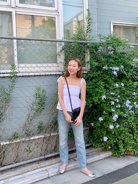 「キャミソール」｜りっぴーさん（レディース・154cm）の夏コーディネート