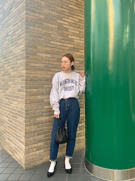 「SOMETHING（サムシング）のアイテム」を使った、りっぴーさん（レディース・154cm）の冬コーディネート