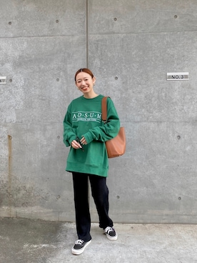 「Steven Alan（スティーブンアラン）のアイテム（スウェット）」を使った、りっぴーさん（レディース・154cm）の春コーディネート