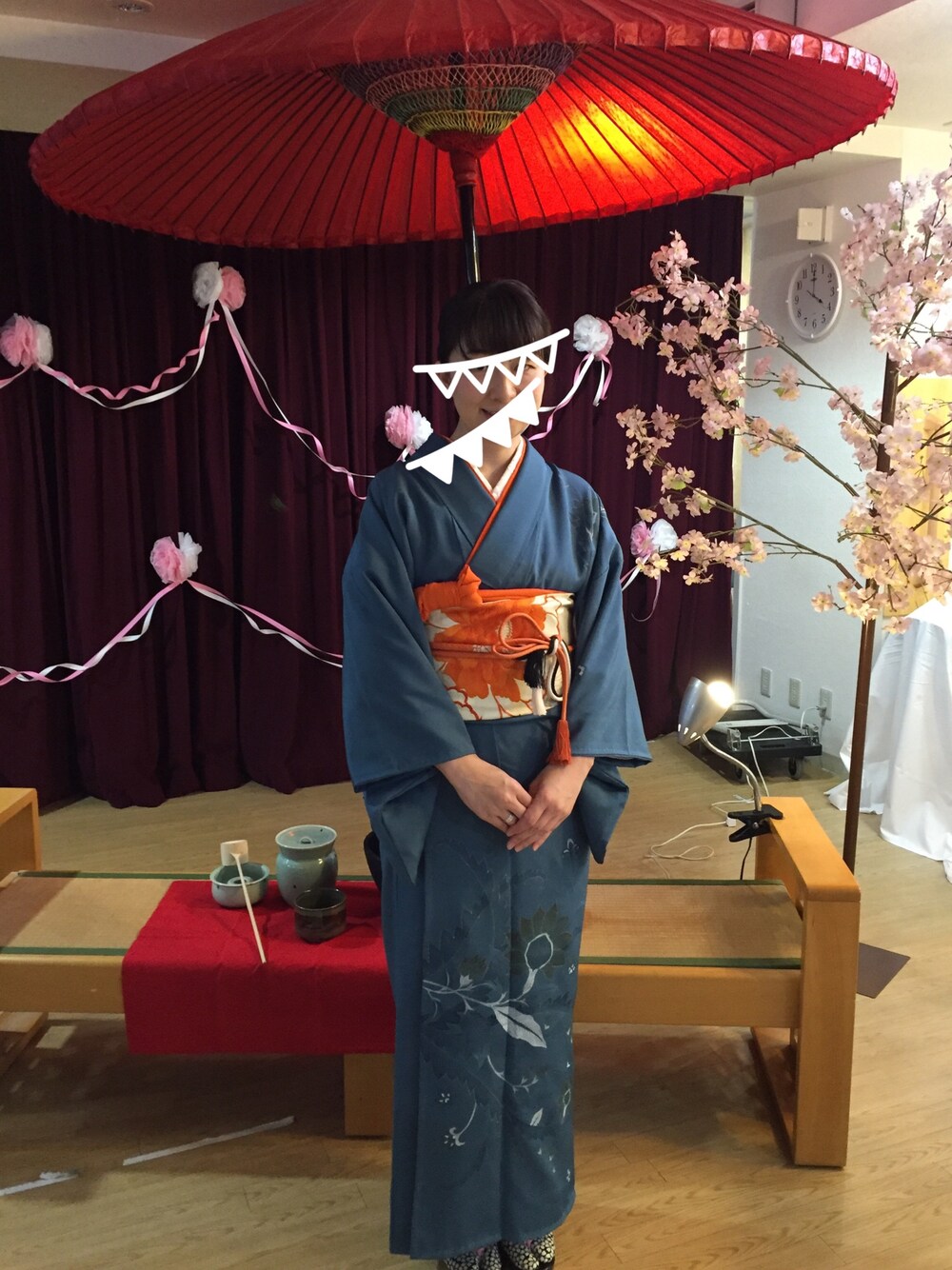 「着物、きもの、和装」｜「no brandのアイテム（浴衣、グリーン系）」を使った、@kowakaba@さん（レディース・163cm）の冬コーディネートの1枚目の写真