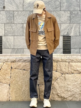 「ポロベアー」｜「アイテム（スウェット）」を使った、yan4kenさん（メンズ・185cm）の冬コーディネート