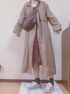 「notch.（ノッチ）のアイテム（トレンチコート）」を使った、pipoさん（レディース・168cm）の秋コーディネート