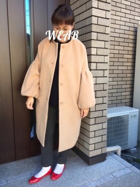 「rps（アールピーエス）のアイテム（ダウンジャケット/コート）」を使った、Jun*さん（レディース・157cm）の冬コーディネート