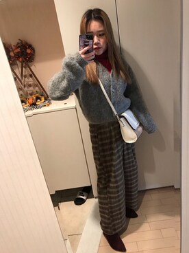 「Samantha Thavasa Petit Choice（サマンサタバサ　プチチョイス）のアイテム（バッグ）」を使った、SACHIKAさん（レディース・155cm）の冬コーディネート