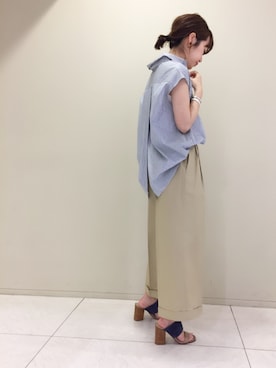 「Abahouse Devinette（ドゥヴィネット）のアイテム」を使った、渡辺さん（レディース・152cm）の春コーディネート