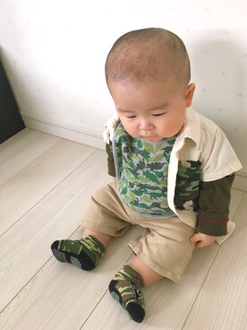 𝔸𝕐 𝕞𝕠𝕞さん（キッズ・70cm）の春コーディネート