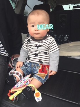 𝔸𝕐 𝕞𝕠𝕞さん（キッズ・70cm）の春コーディネート