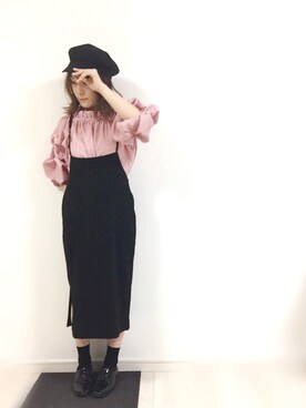 「LEPSIM（レプシィム）のマリンキャスケット　735142（キャスケット）」を使った、𝔸𝕐 𝕞𝕠𝕞さん（レディース・151cm）の夏コーディネート