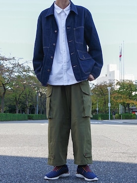 「ASFVLT（アスファルト）のアイテム」を使った、KAITOさん（メンズ・178cm）の秋コーディネート