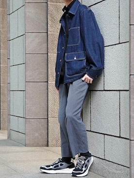 「ASFVLT（アスファルト）のアイテム」を使った、KAITOさん（メンズ・178cm）の秋コーディネート