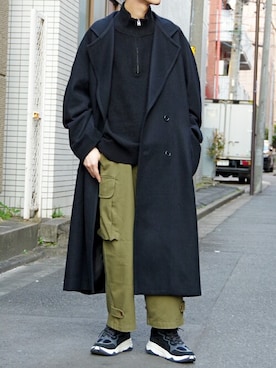 「ASFVLT（アスファルト）のアイテム」を使った、KAITOさん（メンズ・178cm）の冬コーディネート