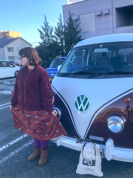 「Lee（リー）のアイテム（ブーツ）」を使った、しーこさん（レディース・154cm）の冬コーディネート