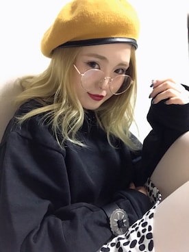 「FIG&VIPER（フィグアンドバイパー）のアイテム（スウェット）」を使った、あっちゃんさん（レディース・155cm）の冬コーディネート