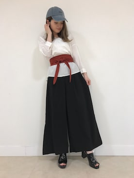 「archives（アルシーヴ）のアイテム（キャップ）」を使った、あっちゃんさん（レディース・155cm）の春コーディネート