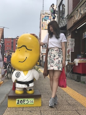 「シロＴ」｜あっちゃんさん（レディース・155cm）の夏コーディネート