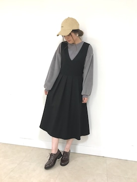 「archives（アルシーヴ）のアイテム（その他シューズ）」を使った、あっちゃんさん（レディース・155cm）の秋コーディネート