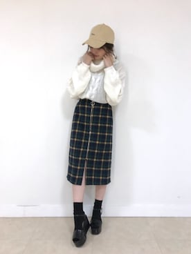 「archives（アルシーヴ）のアイテム（キャップ）」を使った、あっちゃんさん（レディース・155cm）の秋コーディネート