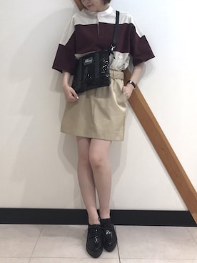 「archives（アルシーヴ）のアイテム（ブーティ）」を使った、あっちゃんさん（レディース・155cm）の春コーディネート