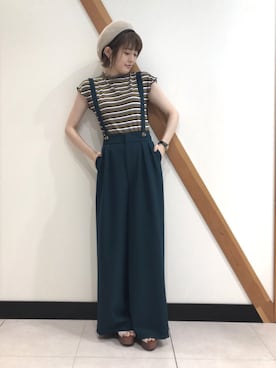 「archives（アルシーヴ）のアイテム（ハンチング/ベレー帽）」を使った、あっちゃんさん（レディース・155cm）の春コーディネート