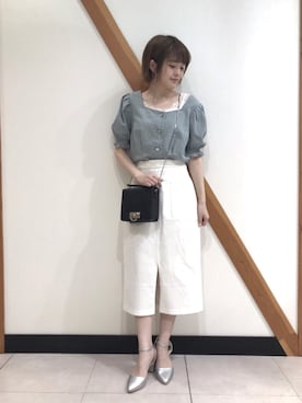 「archives（アルシーヴ）のアイテム（シューズ）」を使った、あっちゃんさん（レディース・155cm）の春コーディネート
