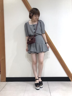 「archives（アルシーヴ）のアイテム（シューズ）」を使った、あっちゃんさん（レディース・155cm）の夏コーディネート