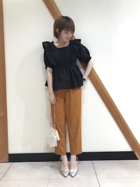「archives（アルシーヴ）のアイテム（シューズ）」を使った、あっちゃんさん（レディース・155cm）の夏コーディネート