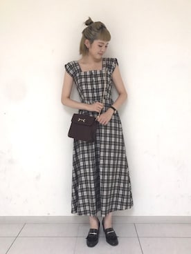 「archives（アルシーヴ）のアイテム（シューズ）」を使った、あっちゃんさん（レディース・155cm）の夏コーディネート